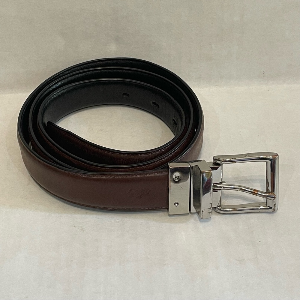 Polo Ralph Lauren Belt Reversible Black and Brown Leather 45”